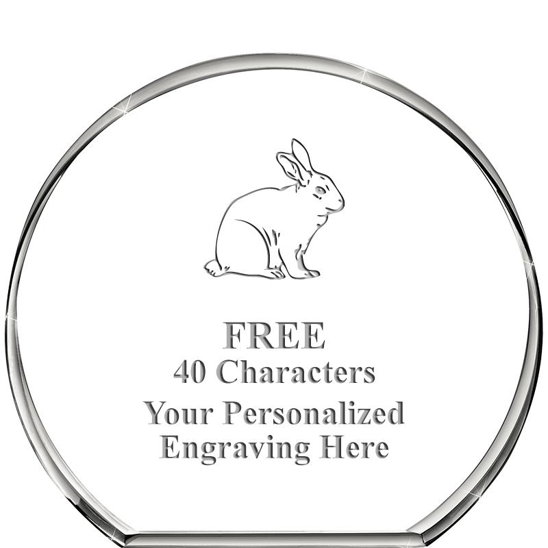 4"STANDING CIRCLE PAPERWEIGHT