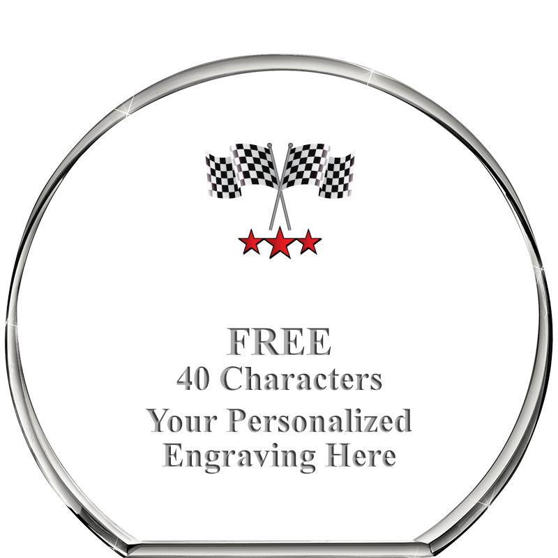 4"STANDING CIRCLE PAPERWEIGHT