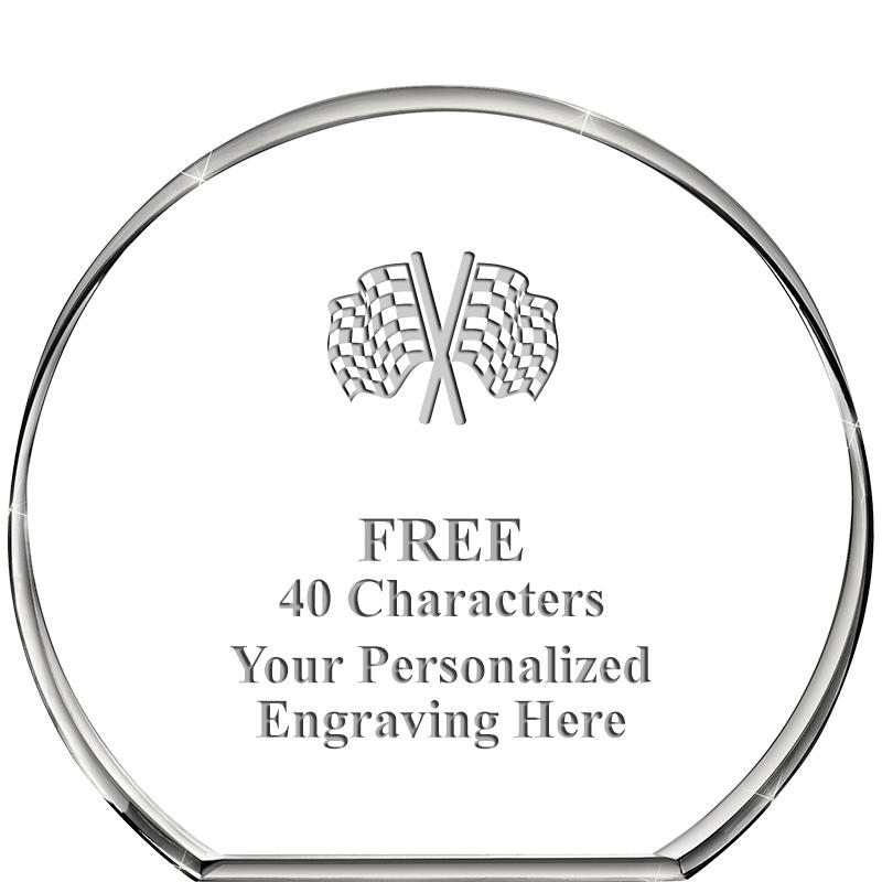 4"STANDING CIRCLE PAPERWEIGHT