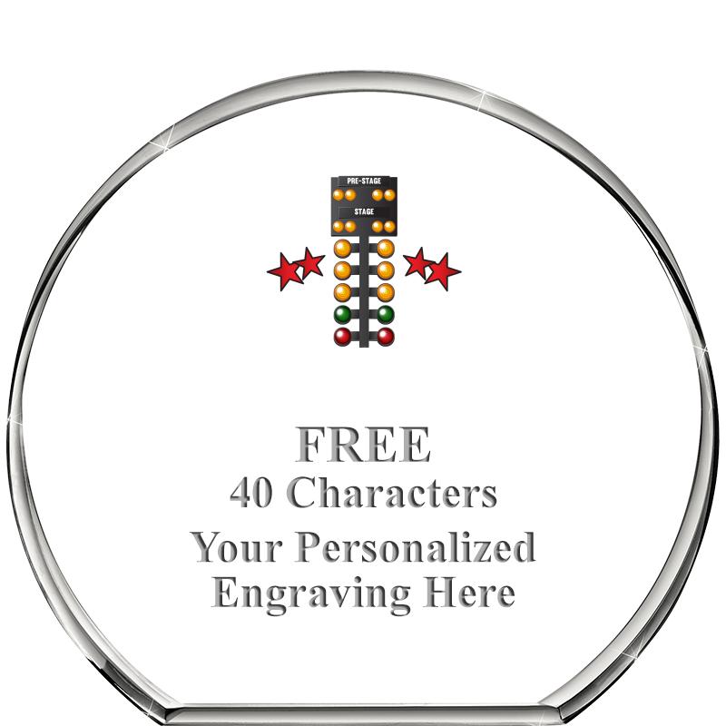 4"STANDING CIRCLE PAPERWEIGHT