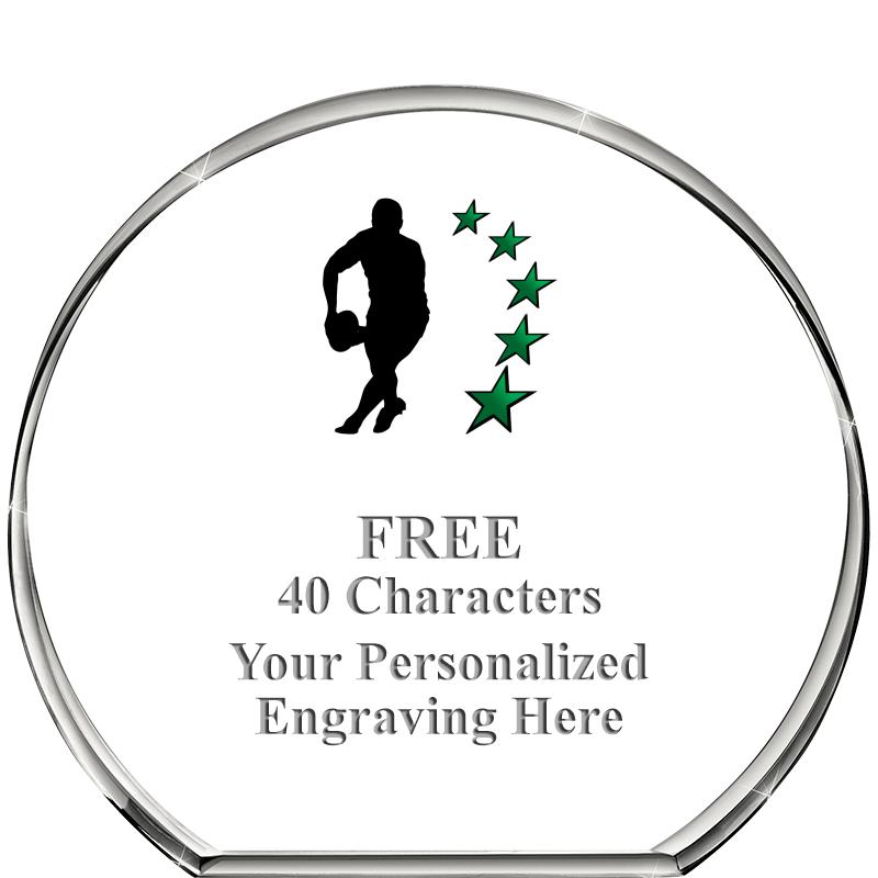 4"STANDING CIRCLE PAPERWEIGHT