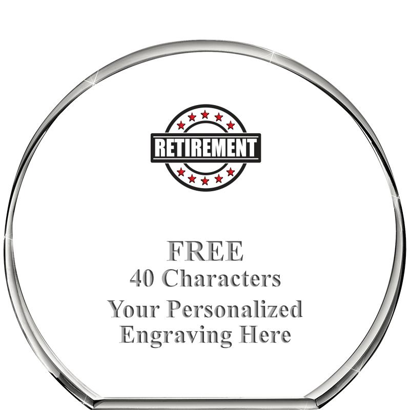 4"STANDING CIRCLE PAPERWEIGHT