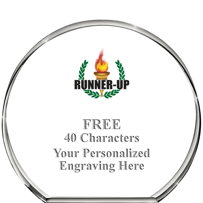 4"STANDING CIRCLE PAPERWEIGHT