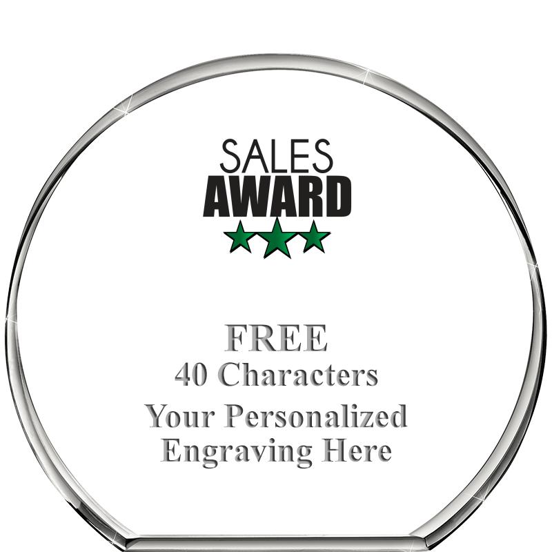 4"STANDING CIRCLE PAPERWEIGHT