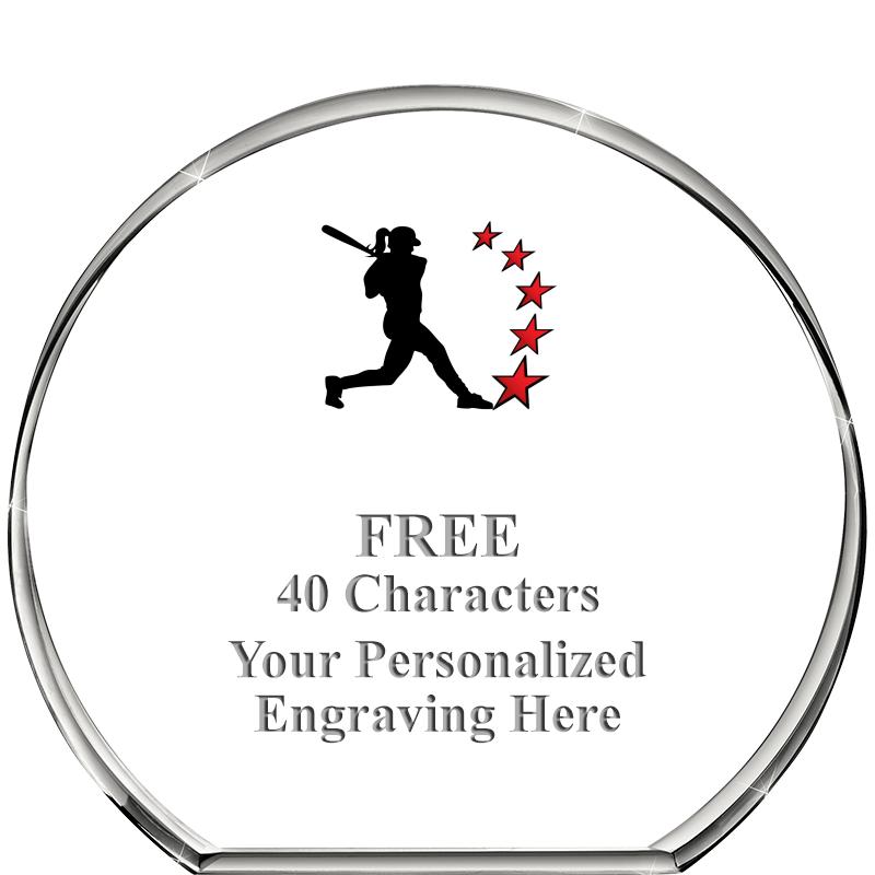 4"STANDING CIRCLE PAPERWEIGHT