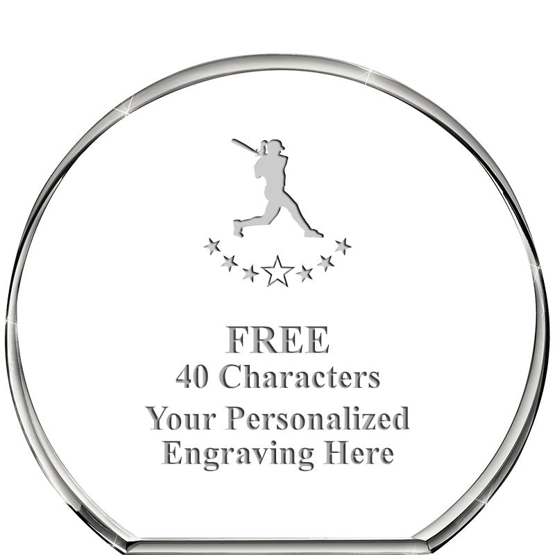 4"STANDING CIRCLE PAPERWEIGHT