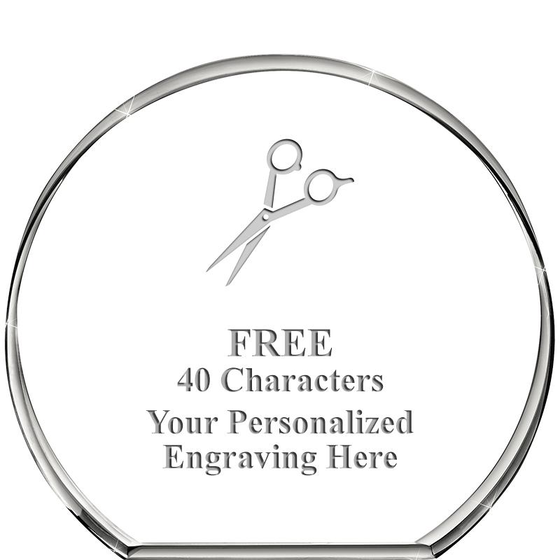 4"STANDING CIRCLE PAPERWEIGHT