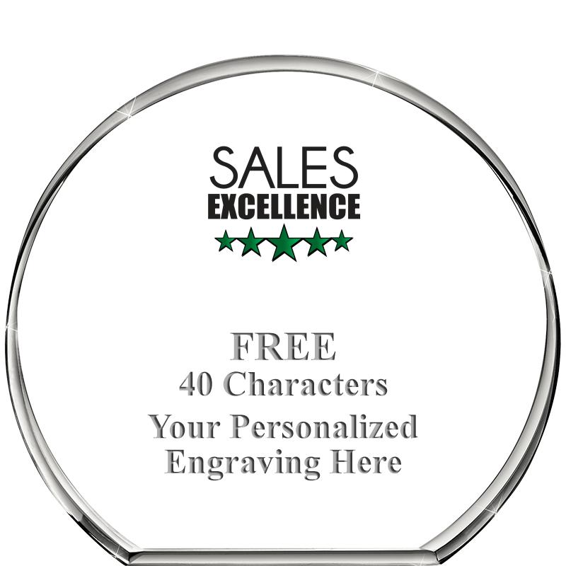 4"STANDING CIRCLE PAPERWEIGHT