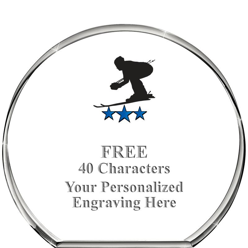 4"STANDING CIRCLE PAPERWEIGHT