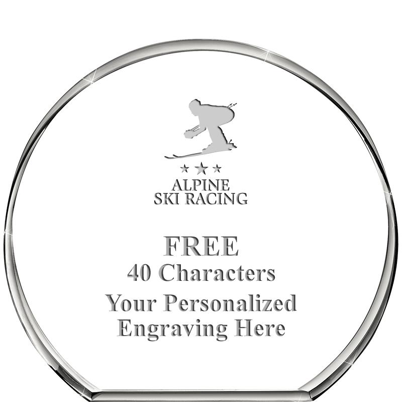 4"STANDING CIRCLE PAPERWEIGHT