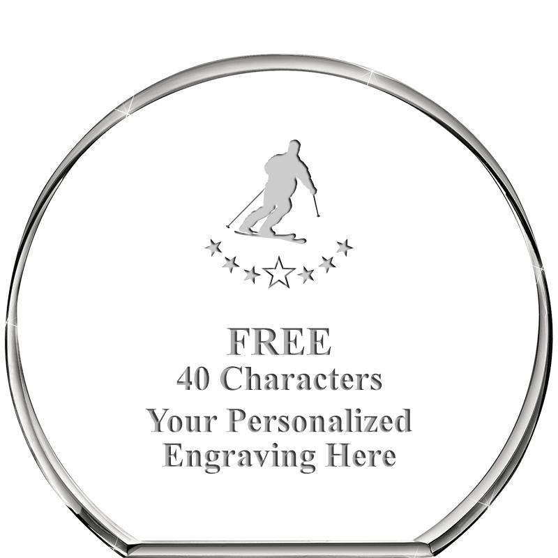 4"STANDING CIRCLE PAPERWEIGHT