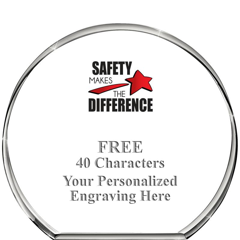 4"STANDING CIRCLE PAPERWEIGHT