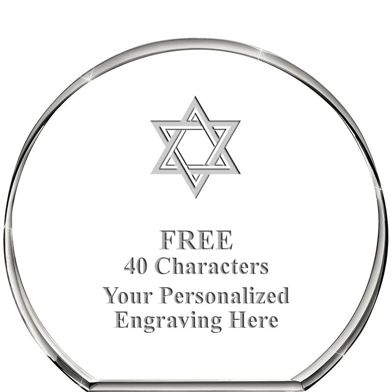 4"STANDING CIRCLE PAPERWEIGHT