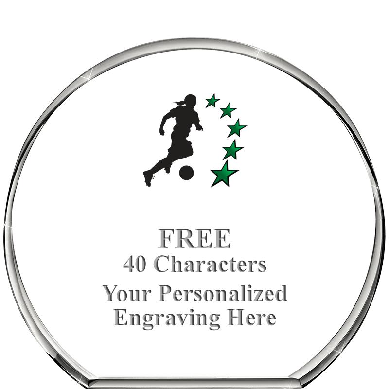 4"STANDING CIRCLE PAPERWEIGHT