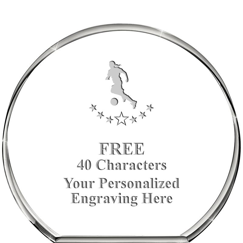 4"STANDING CIRCLE PAPERWEIGHT