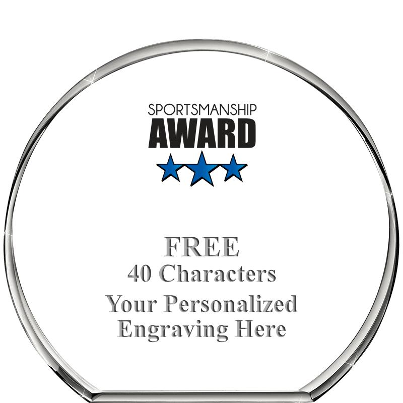 4"STANDING CIRCLE PAPERWEIGHT