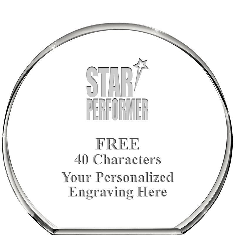 4"STANDING CIRCLE PAPERWEIGHT