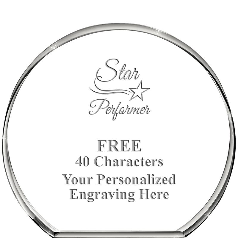 4"STANDING CIRCLE PAPERWEIGHT