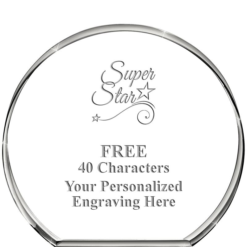 4"STANDING CIRCLE PAPERWEIGHT