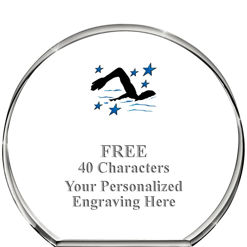 4"STANDING CIRCLE PAPERWEIGHT