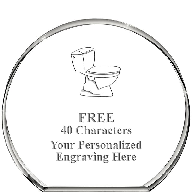 4"STANDING CIRCLE PAPERWEIGHT