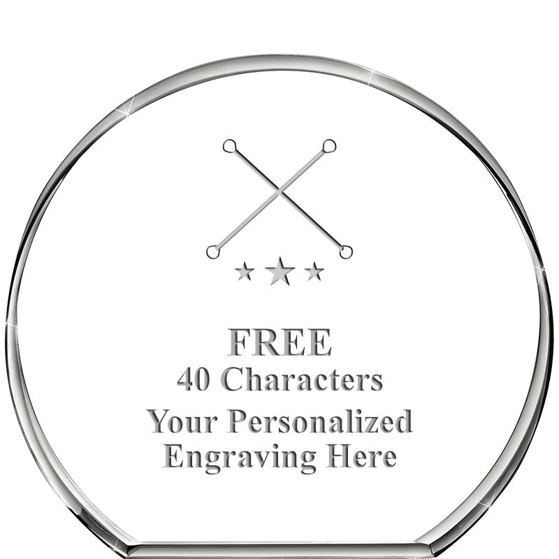 4"STANDING CIRCLE PAPERWEIGHT