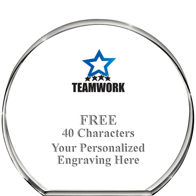 4"STANDING CIRCLE PAPERWEIGHT