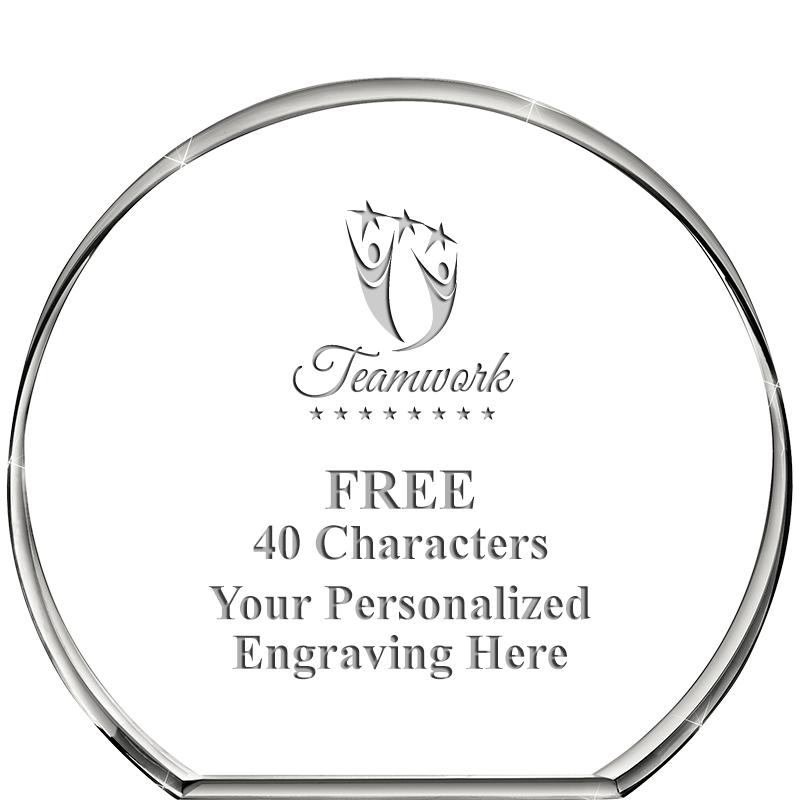 4"STANDING CIRCLE PAPERWEIGHT