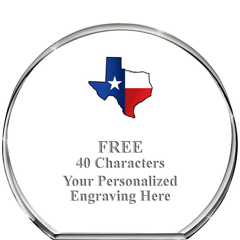 4"STANDING CIRCLE PAPERWEIGHT