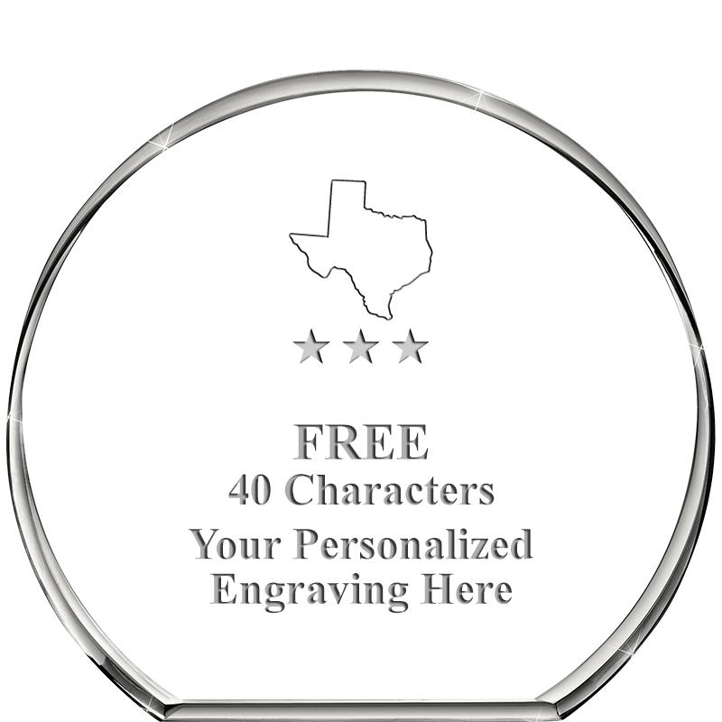 4"STANDING CIRCLE PAPERWEIGHT