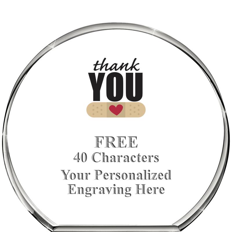 4"STANDING CIRCLE PAPERWEIGHT