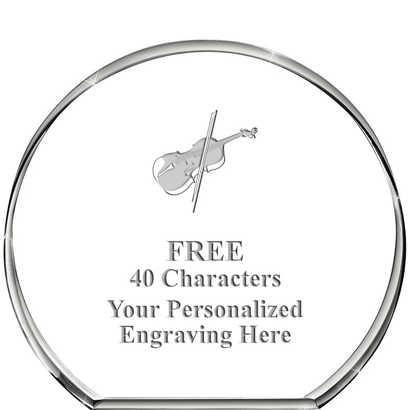 4"STANDING CIRCLE PAPERWEIGHT