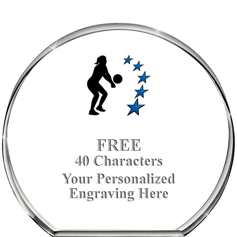 4"STANDING CIRCLE PAPERWEIGHT