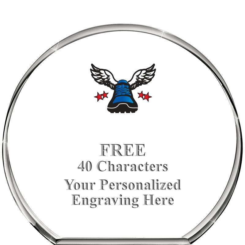 4"STANDING CIRCLE PAPERWEIGHT