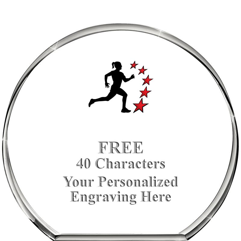 4"STANDING CIRCLE PAPERWEIGHT