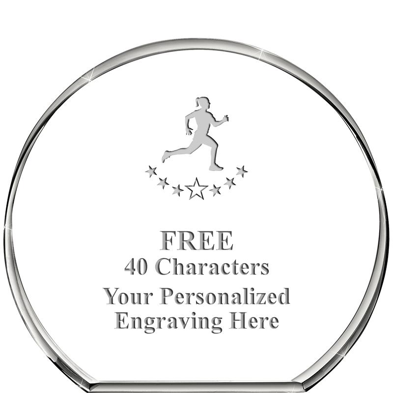 4"STANDING CIRCLE PAPERWEIGHT