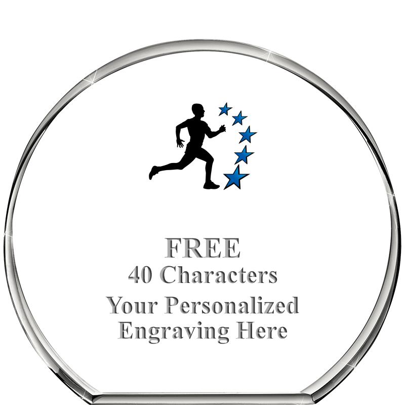 4"STANDING CIRCLE PAPERWEIGHT