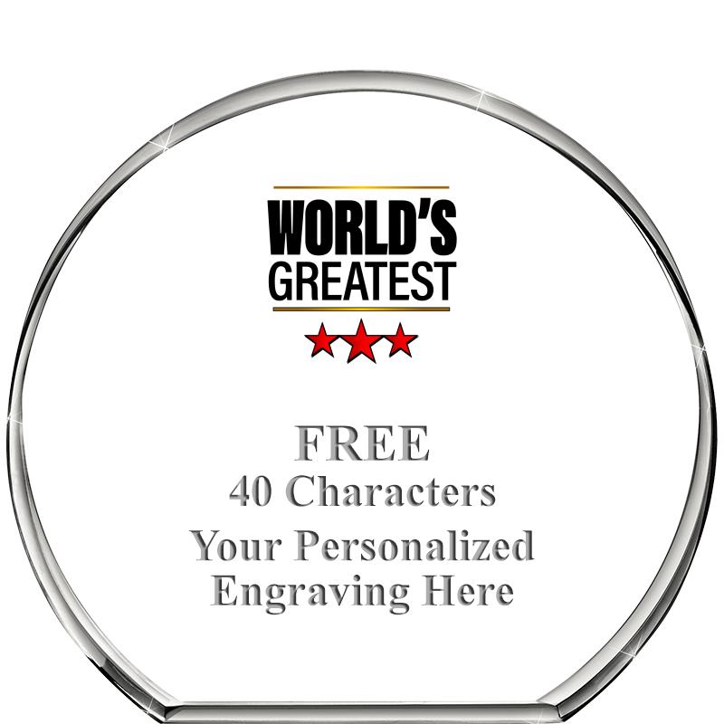 4"STANDING CIRCLE PAPERWEIGHT