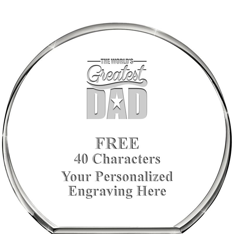 4"STANDING CIRCLE PAPERWEIGHT