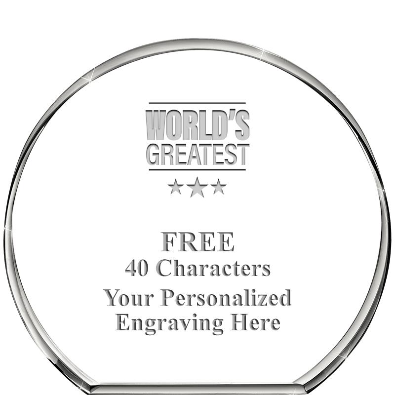 4"STANDING CIRCLE PAPERWEIGHT