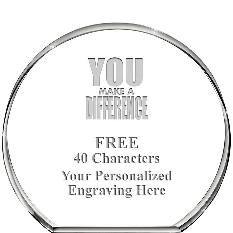 4"STANDING CIRCLE PAPERWEIGHT