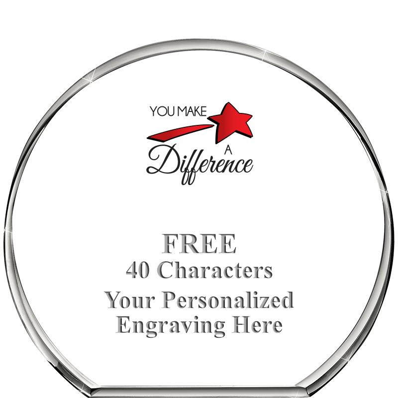 4"STANDING CIRCLE PAPERWEIGHT