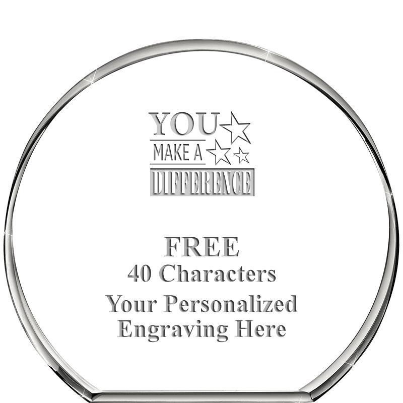 4"STANDING CIRCLE PAPERWEIGHT