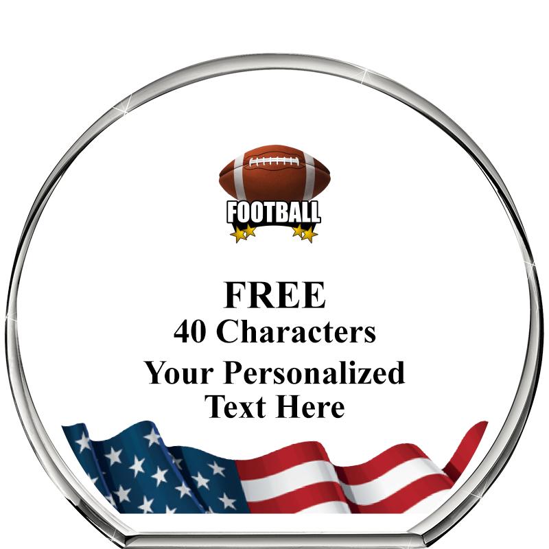 4"FLAG STANDING CIRCLE PPRWGHT