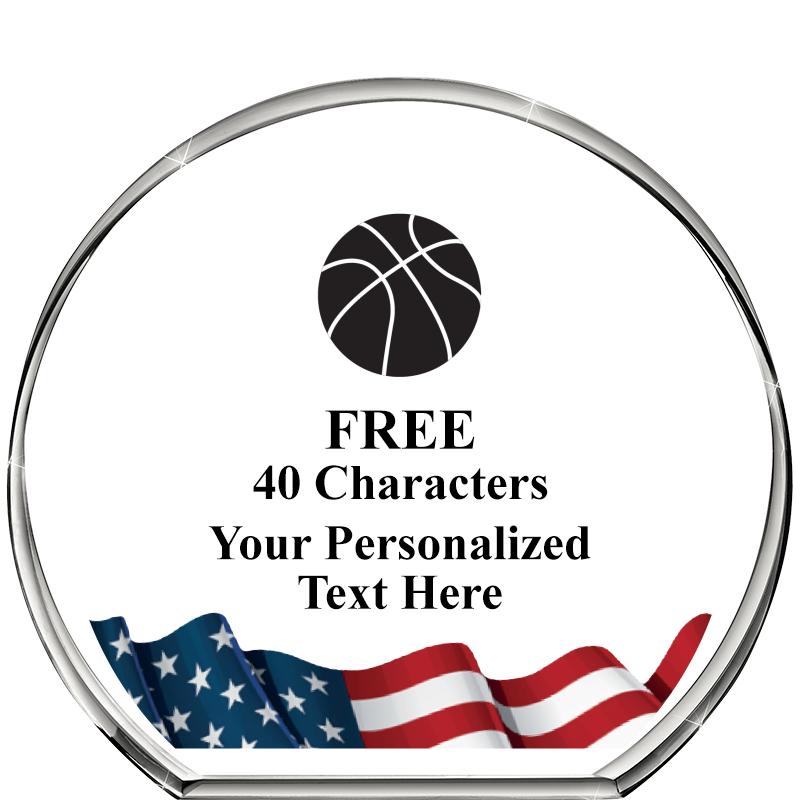 4"FLAG STANDING CIRCLE PPRWGHT