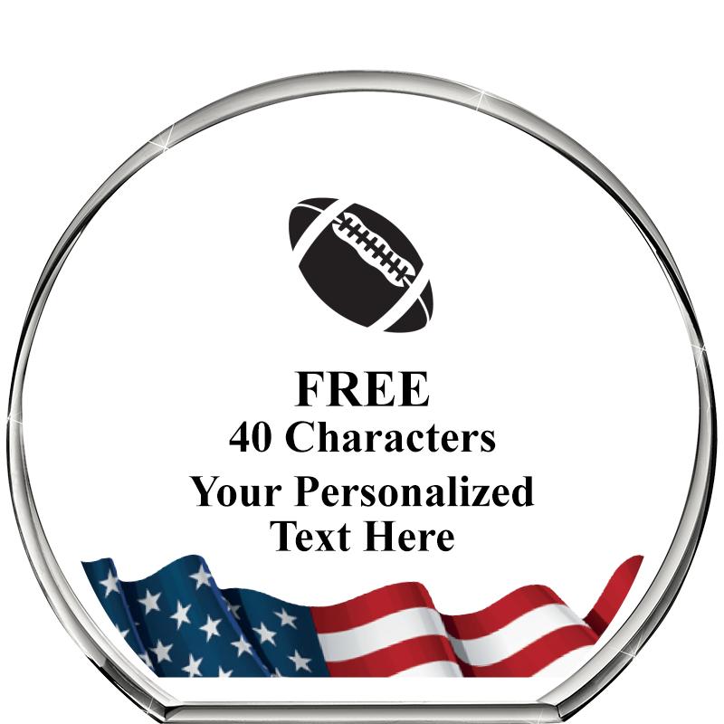 4"FLAG STANDING CIRCLE PPRWGHT