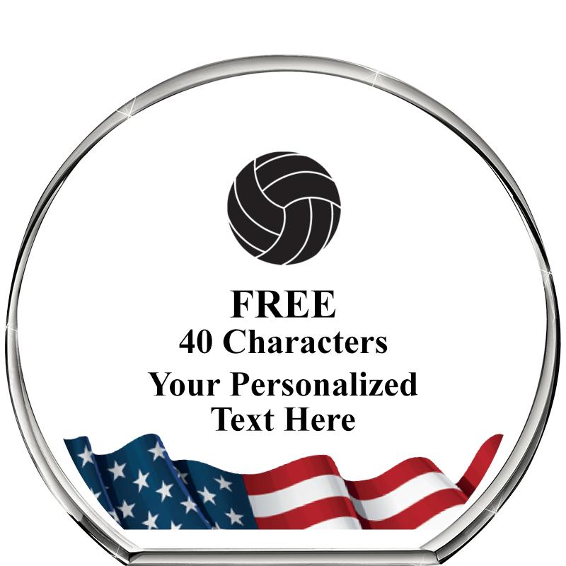 4"FLAG STANDING CIRCLE PPRWGHT