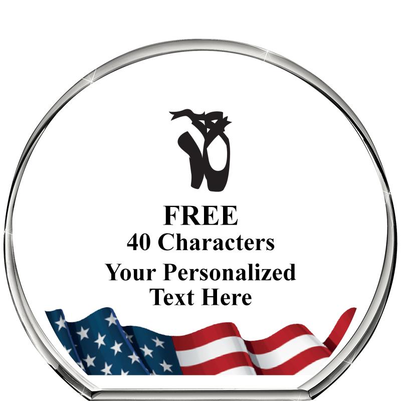 4"FLAG STANDING CIRCLE PPRWGHT