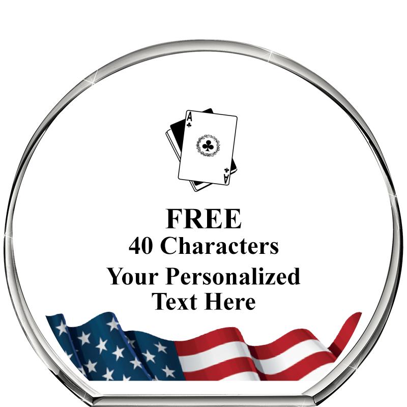 4"FLAG STANDING CIRCLE PPRWGHT