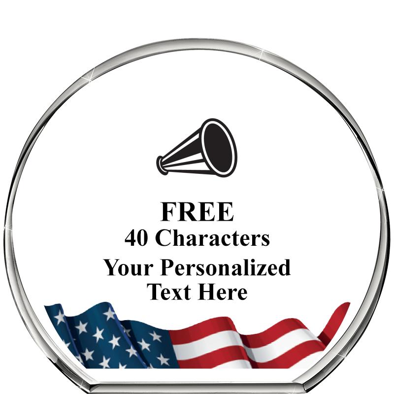 4"FLAG STANDING CIRCLE PPRWGHT